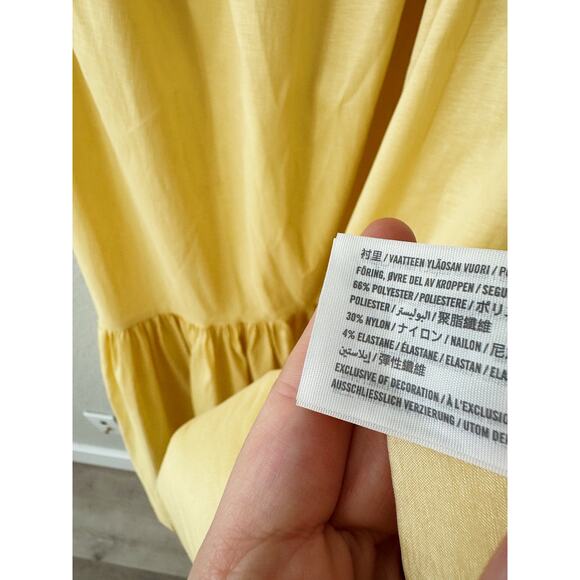 Abercrombie & Fitch Bow-Back Taffeta Maxi Dress Sunny Yellow Size XXSP - Picture 5 of 6